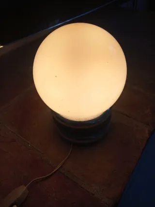 Lámpara de mesa vintage esfera cristal