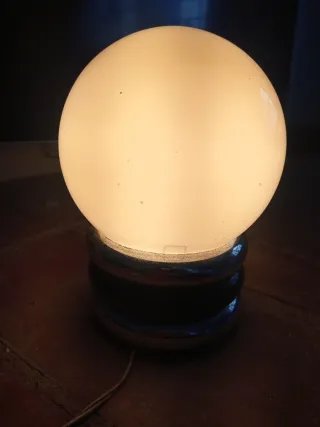 Lámpara de mesa vintage esfera cristal