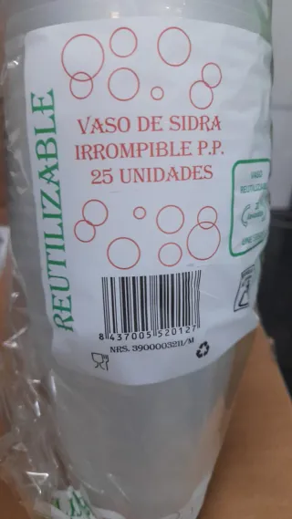 Vasos Plástico Reutilizables 600ml (240 unid)
