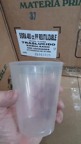 Vasos Plástico Reutilizables 600ml (240 unid)