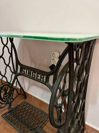 Mesa vintage máquina de coser Singer
