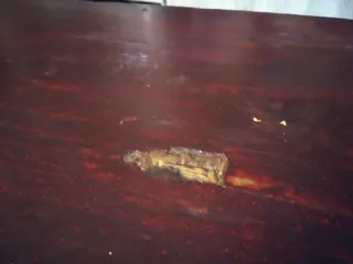 Mesa baja madera lacada roja y negra