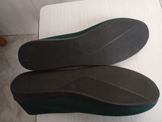 Bailarinas verdes mujer.  Están sin usar.