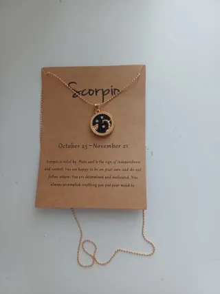 Collar Círculo Negro y Dorado Horóscopo