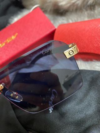 Gafas Cartier Negras y Doradas