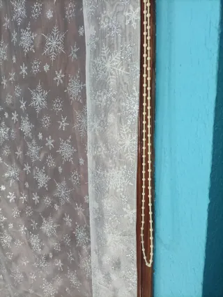 Cortinas y Estor Frozen Azul y Plateado