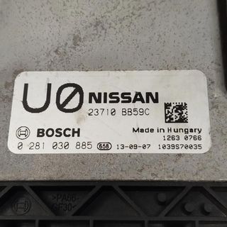 Centralita del motor NISSAN QASHQAI 0281030885 23710BB59C 23710 BB59C
