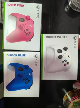 Lote Mando Xbox Deep Pink, Robot White y Shock Bl