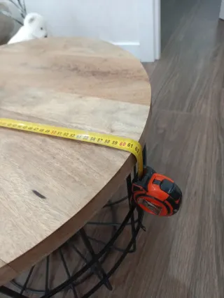 Mesa de centro madera y metal Sklun