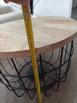 Mesa de centro madera y metal Sklun