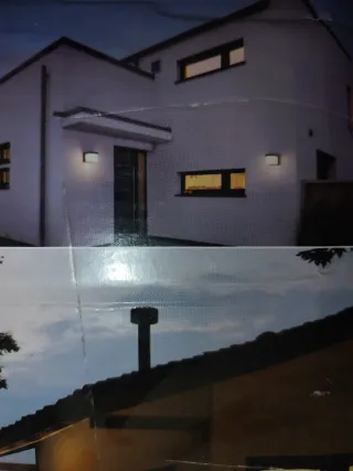 Foco Solar LED Blanco y negro