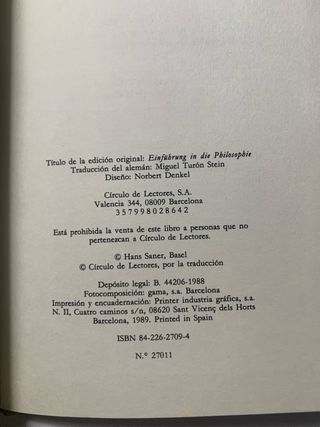 Introducción a la Filosofía.