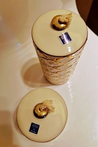 Coppia Lampade Olio Paris Royal Porcellana