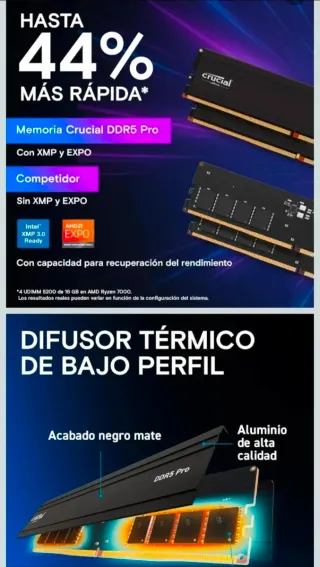 Crucial Pro DDR5 64GB (2x32GB) 5600MHz XMP 3 EXPO