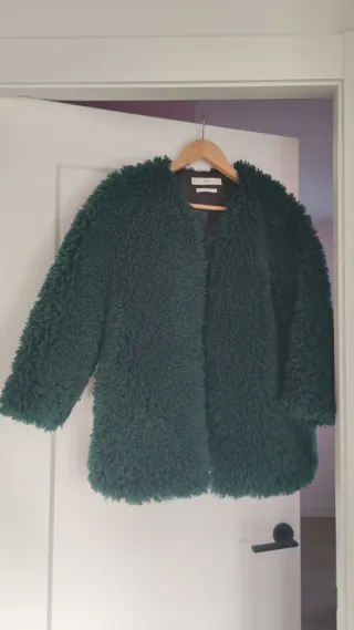 Chaqueta verde texturizada