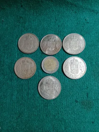 6 Monedas 5 Kroner Suecas