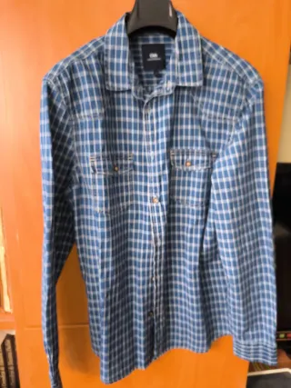 Camisa vaquera cuadros caballero Talla M
