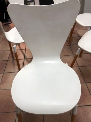 Conjunto 6 sillas comedor/cocina blancas