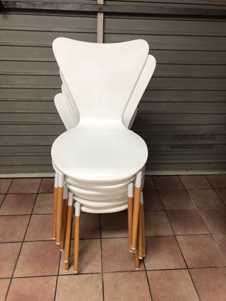 Conjunto 6 sillas comedor/cocina blancas