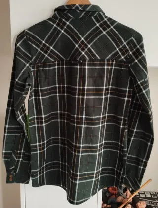 Camisa Pull&Bear cuadros verde talla S