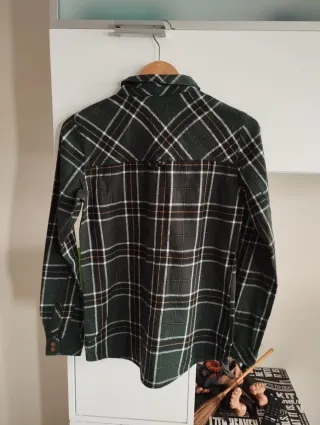 Camisa Pull&Bear cuadros verde talla S