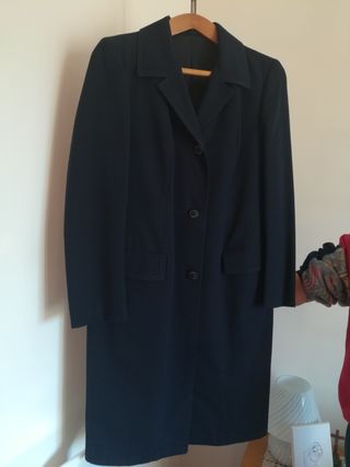 Cappotto donna lana, blu, Vintage