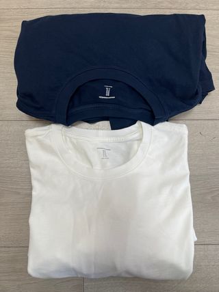 2 Camisetas Tejido Pesado Hombre Manga Larga  XL