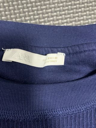 Jersey Zara cropped talla única azul
