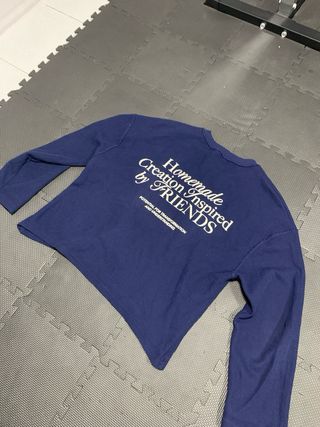 Jersey Zara cropped talla única azul