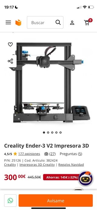 Impresora 3D Creality Ender 3 V2 Nueva