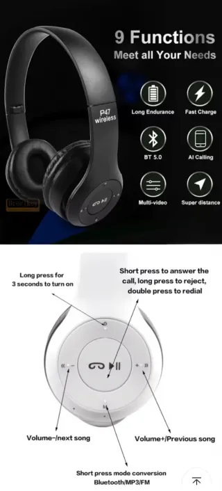 Auriculares deportivos P47 ranura Microsd 32GB