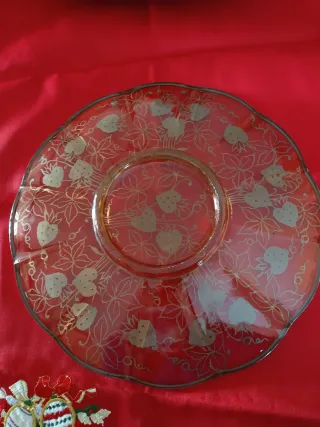 Piatto centrotavola con argento sovrapposto