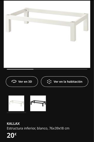 Base para estantería Kallax Ikea Blanca