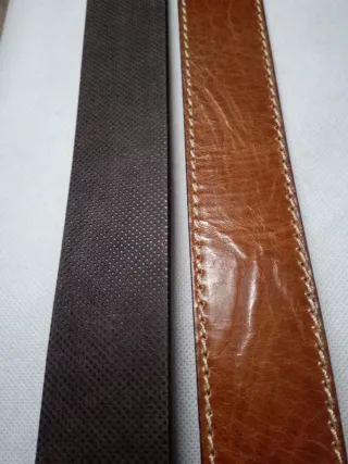 Set 2 Cinture Uomo Pelle