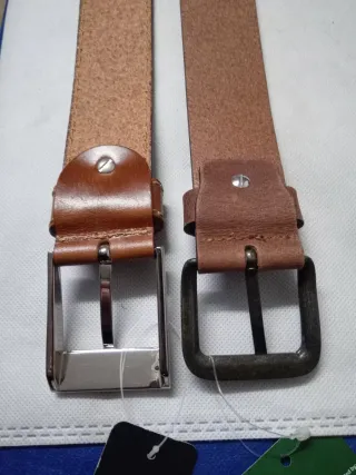 Set 2 Cinture Uomo Pelle