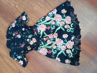 Vestido Zara bordado flores y encajes