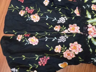 Vestido Zara bordado flores y encajes