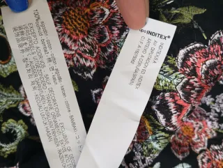 Vestido Zara bordado flores y encajes