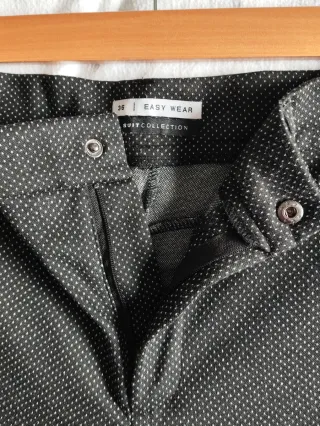 Pantalón negro chino mujer T. 36 gris