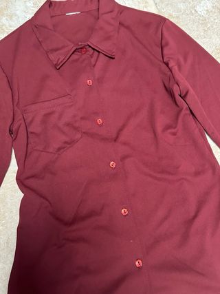 Camisa burdeos manga larga