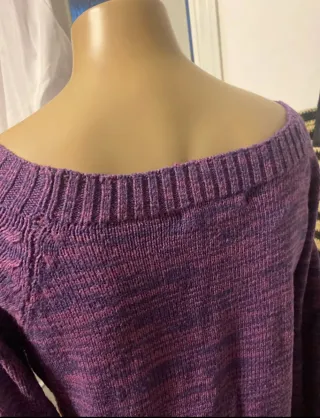 Jersey de punto morado y rosa