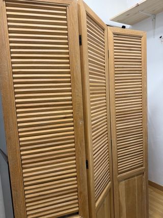 Biombo de madera plegable