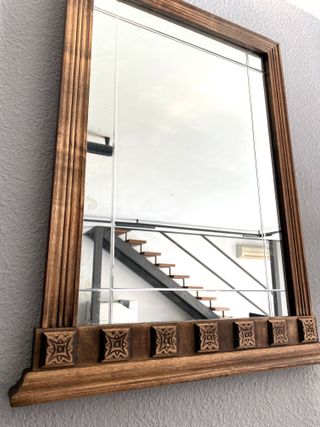 Espejo Vintage Madera Tallada Castellano