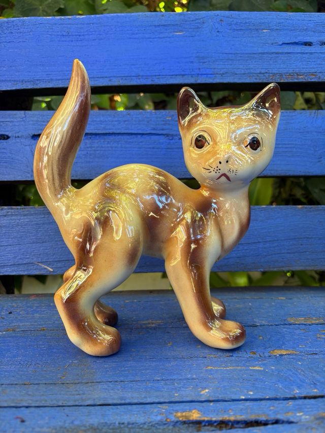Cerámica de Manises - Figura decorativa di gatto in ceramica