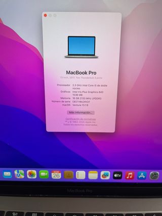 MacBook Pro i5 16GB RAM 250gb ssd
