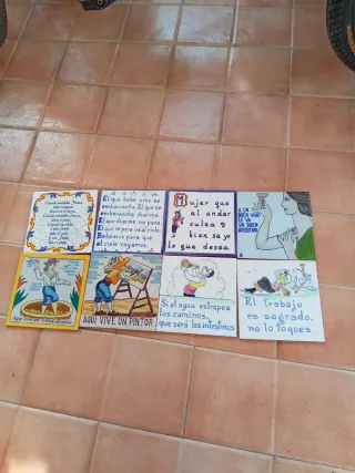 Azulejos decorativos con frases