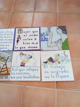 Azulejos decorativos con frases