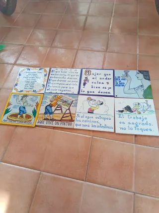 Azulejos decorativos con frases