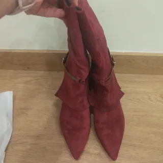 Botines burdeos talla 39