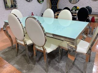 Mesa de comedor moderna + 6 sillas